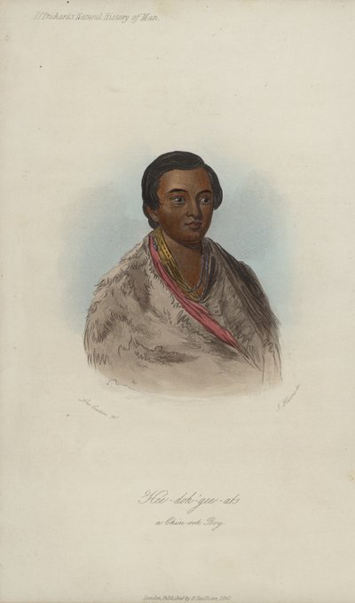Hee-doh-?gee-ats, A Chin-ook Boy (akvatinta) od George after Catlin