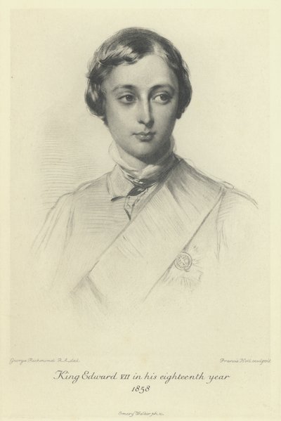 Princ z Walesu, budoucí král Edward VII., v jeho osmnáctém roce, 1858 od George after Richmond