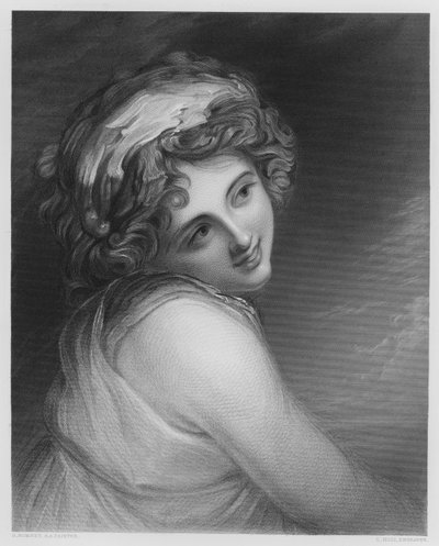 Bacchante, z obrázku v galerii Vernon od George after Romney