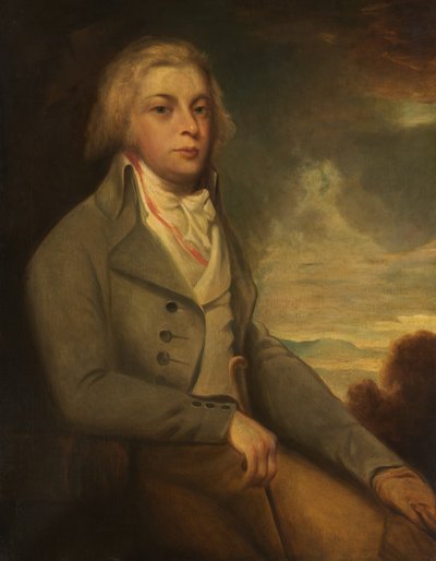 Portrét gentlemana od George after Romney