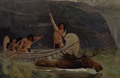 The Moose Chase, 1888. od George de Forest Brush