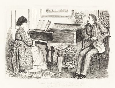 "--A mlha nebo záblesk, plul bych s ním, kdyby on plul se mnou--" od George du Maurier