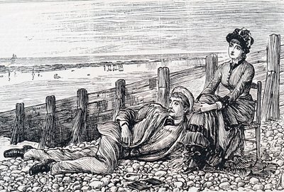 Pár na líbánkách od George du Maurier