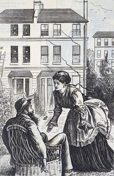 Kreslený komentář k rychlé městské expanzi a Jerry-buildingu od George du Maurier