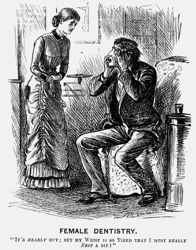 "Ženské zubní lékařství", 1879 od George du Maurier