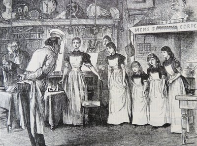 Školní místnost, jak má být od George du Maurier
