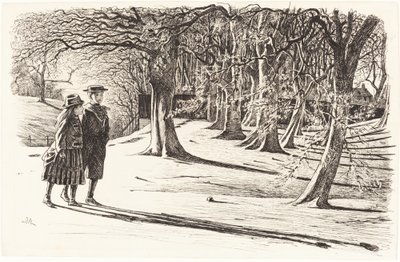 Dvě děti ve sněhu od George du Maurier
