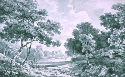 Dům vidět přes Open Parkland od George the Elder Barret