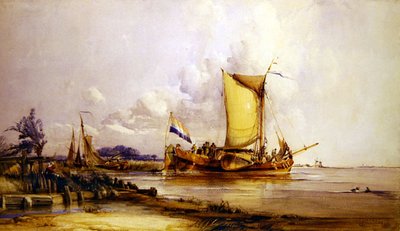 Holandské rybářské lodě od George the Elder Chambers