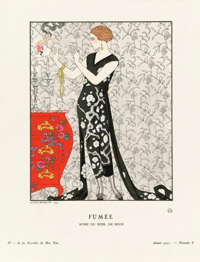 Fumee, z "Gazette du Bon Ton" (tisk) od Georges (after) Barbier