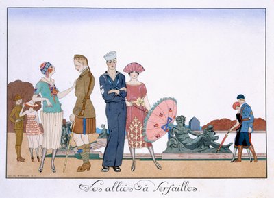 Spojenci ve Versailles, vyryl Henri Reidel od Georges (after) Barbier