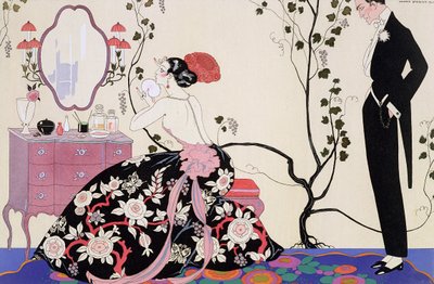 Šaty bez zad, vyryté Henri Reidelem od Georges (after) Barbier