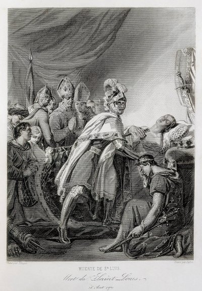 LOUIS IX, Svatý Ludvík Francouzský (rytina) od Georges (after) Rouget