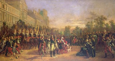 Příjezd do Tuileries Napoleona III a jeho jednotek vracejících se z Itálie v srpnu 1859 (olej na plátně) od Georges Achille de Magrath