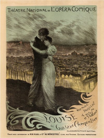 Plakát k opeře Louise od Gustava Charpentiera, 1900 od Georges Antoine Rochegrosse
