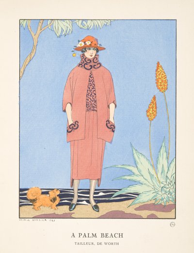 Palm Beach, z kolekce módních talířů od Georges Barbier