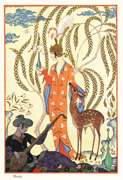 A woman holds a perfume flask, ancient Persia   1419159   cs       czech Successfully Translated  Original: The Bloody Massacre Perpetrated in King-Street Boston on March 5th 1770 by a Party of the 29th Regt. Translat: The Bloody Massacre Perpetrated in Ki od Georges Barbier