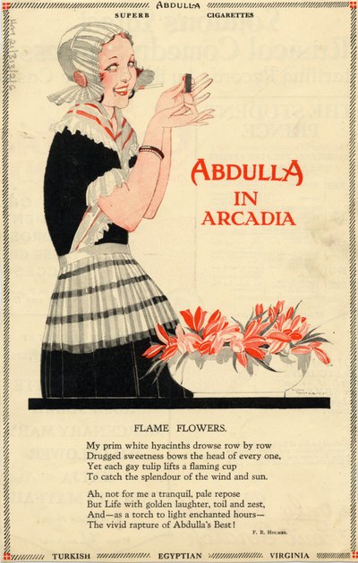 Cigarety Abdulla, 20. léta 20. století od Georges Barbier