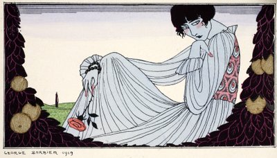 Rozjímání 1919 (tisk šablony) od Georges Barbier