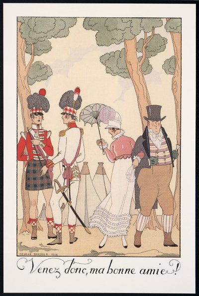 Falbalas and Fanfreluches, Almanach na rok 1923, Pojď tedy, můj dobrý příteli, od George Barbiera, tisk od Georges Barbier