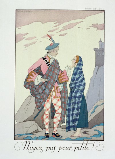 Neboj se, maličká! 1922 (pochoirový tisk) od Georges Barbier