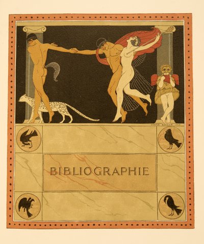 Ilustrace z Les Chansons de Bilitis, Pierre Louys, hospoda. 1922 (tisk šablony) od Georges Barbier