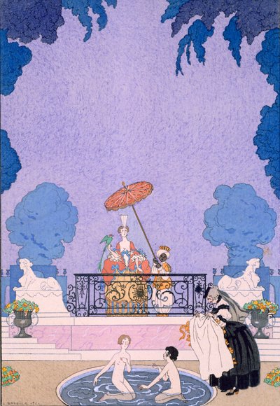 Ilustrace z knihy pohádek od Georges Barbier