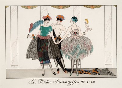 Krásní divoši z roku 1920, rytina H. Reidel od Georges Barbier