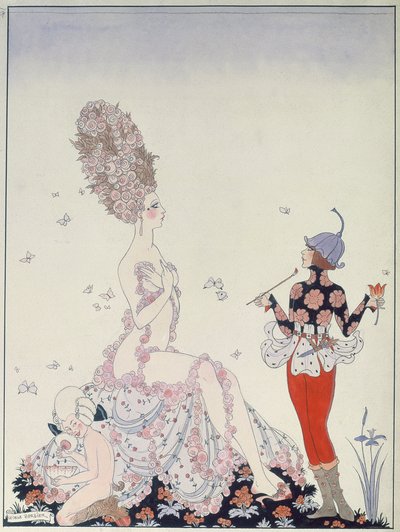 Matka příroda (pero, inkoust a akvarel na papíře) od Georges Barbier