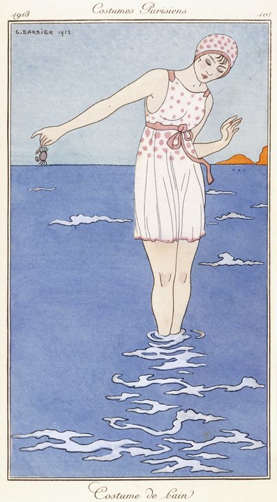 Pařížské oblečení: Plavky od Georges Barbier