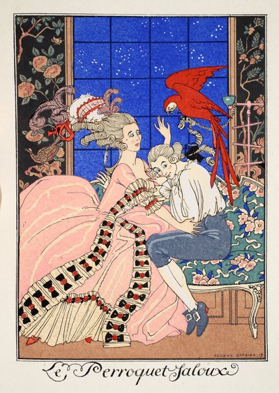 Žárlivý papoušek od Georges Barbier