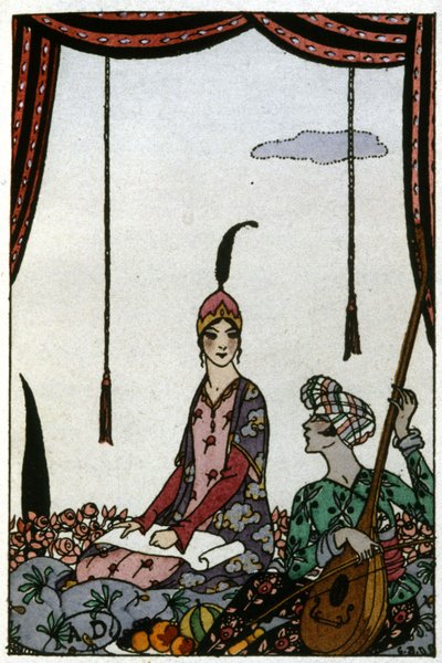 Královna Saba, c. 1920 (ilustrace) od Georges Barbier
