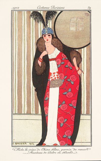 Dámská módní deska od Journal des Dames et des Modes od Georges Barbier