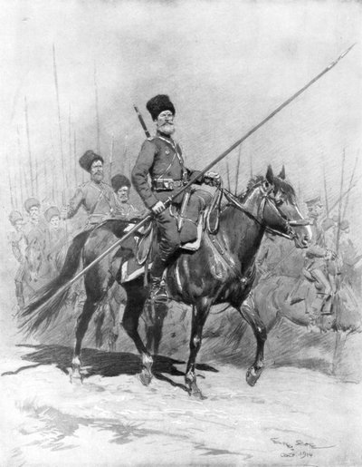 Kozácká kavalérie, 1914, 1926. od Georges Bertin Scott