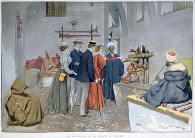 Vstupní hala věznice v Tangeru, kolem roku 1900 (barevné lito) od Georges Bertin Scott