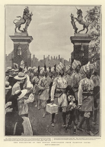 Odchod indického kontingentu z Hampton Court od Georges Bertin Scott