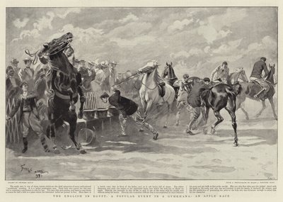 Angličané v Egyptě, populární akce v Gymkhaně, závod jablek od Georges Bertin Scott