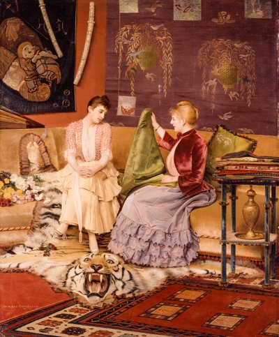 Těžké rozhodnutí (olej na plátně) od Georges Croegaert