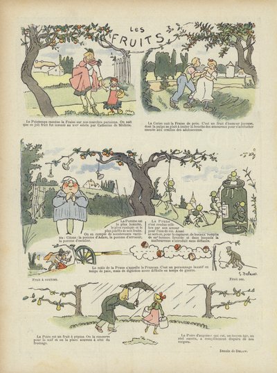 Ovoce. Ilustrace pro Le Rire od Georges Delaw