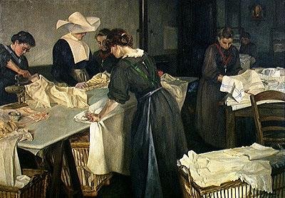 Žehlení v dětském domově od Georges Dervaux
