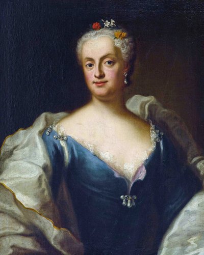 Marie-Anne de Saxe - (Marie Anne de Saxe) - Maria Anna Sophia Saská, kurfiřta Bavorska (1728-1797) - George Desmarees (1697-1776). Olej na plátně Rozměr: 80x64,5 cm Soukromá sbírka od Georges Desmarées