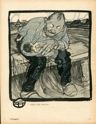 Máslový talíř, číslo 146, satirické barvy od Georges Dupuis