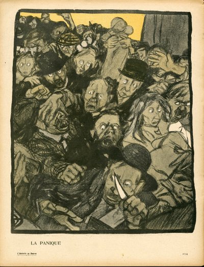 Máselný talíř, číslo 153, satirické barvy od Georges Dupuis