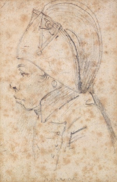Francois Hanriot (1761-94) (tužka na papíře) od Georges Francois Gabriel