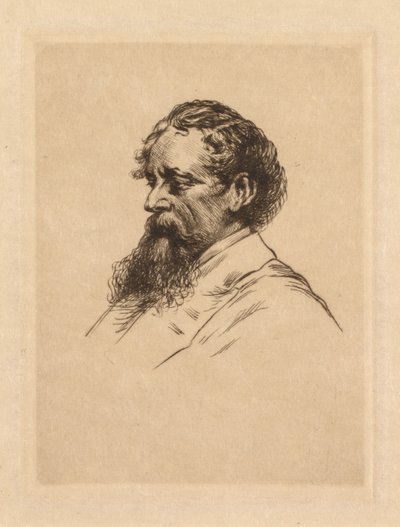 Portrét Charlese Dickense od Georges Gorvel