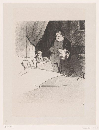 Muž Zieke v posteli Je nemocný (původní název) Velká podívaná přírody; the life of Mr. Anybody (původní název série) od Georges Hermann Rene Paul