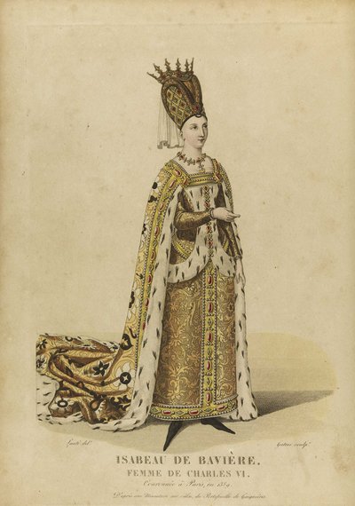 Isabeau de Baviere, královna Francie (Isabelle de Baviere, ou de Wittelsbach Ingolstadt od Georges Jacques Gatine