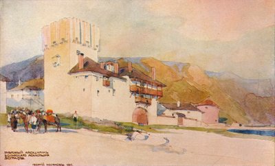 Hostel bulharského kláštera, Zograph, c19. století od Georges Kossiakoff