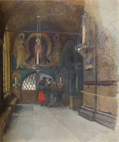 „Interiér katedrály Zvěstování Panny Marie, Moskva“, c1900, 1905 od Georges Kossiakoff