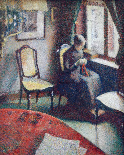 Žena šití u okna od Georges Lemmen
